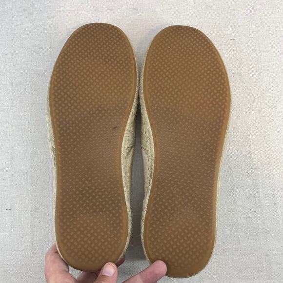 Toms Women Shoes Spanish Villa Light Gold Sparkle Woven Rope Size 9.5 - Picture 4 of 6
